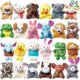 thumbnail image 1 of 24 Pack Mini Animal Plush Toy Assortment , Animals Keychain Decoration for Kids 26-27s, 1 of 5