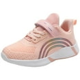 thumbnail image 6 of Quealent Toddler Glitter Tennis Shoes Slip On Boys Girls Sneakers Casual Running Shoes Woven Breathable with Soft Soled Sports Hook-Loop Outdoor Shoes Pink for Size 4, 6 of 6