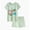 Army Green, variant on Kids Watermelon Print Striped Short Sleeve Top & Shorts 2-Piece Summer Loungewear Set,1-2 Years