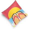thumbnail image 5 of Female's Feet Velvet Oblong Lumbar Plush Throw Pillow Cover/Shams Cushion Case - 16" x 16" - Decorative Invisible Zipper Design for Couch Sofa Pillowcase Only, 5 of 5