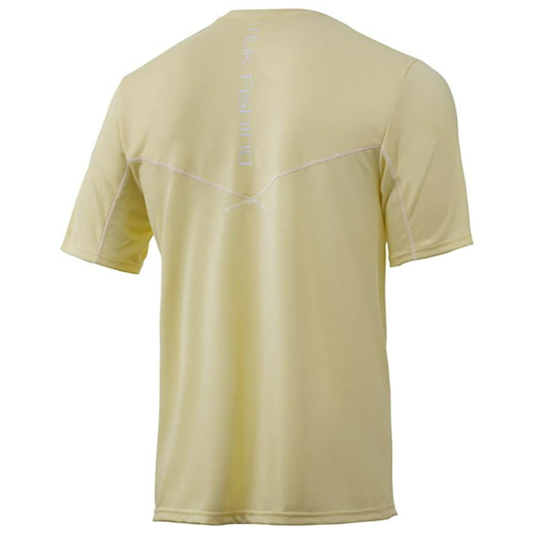 Huk Men's Icon X French Vanilla Small Short Sleeve Performance Fishing Shirt