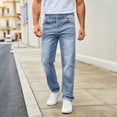 thumbnail image 6 of DDAPJ pyju Mens Baggy Jeans Stretch Casual Loose Fit Jeans Streetwear Denim Pants with Pockets Light Blue XXL, 6 of 7