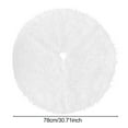 thumbnail image 5 of Shoreew Faux Fur Christmas Tree Skirt White Furry Christmas Tree Skirt Thick Soft Plush Rug for Winter Holiday Xmas Party Decoration, 5 of 7