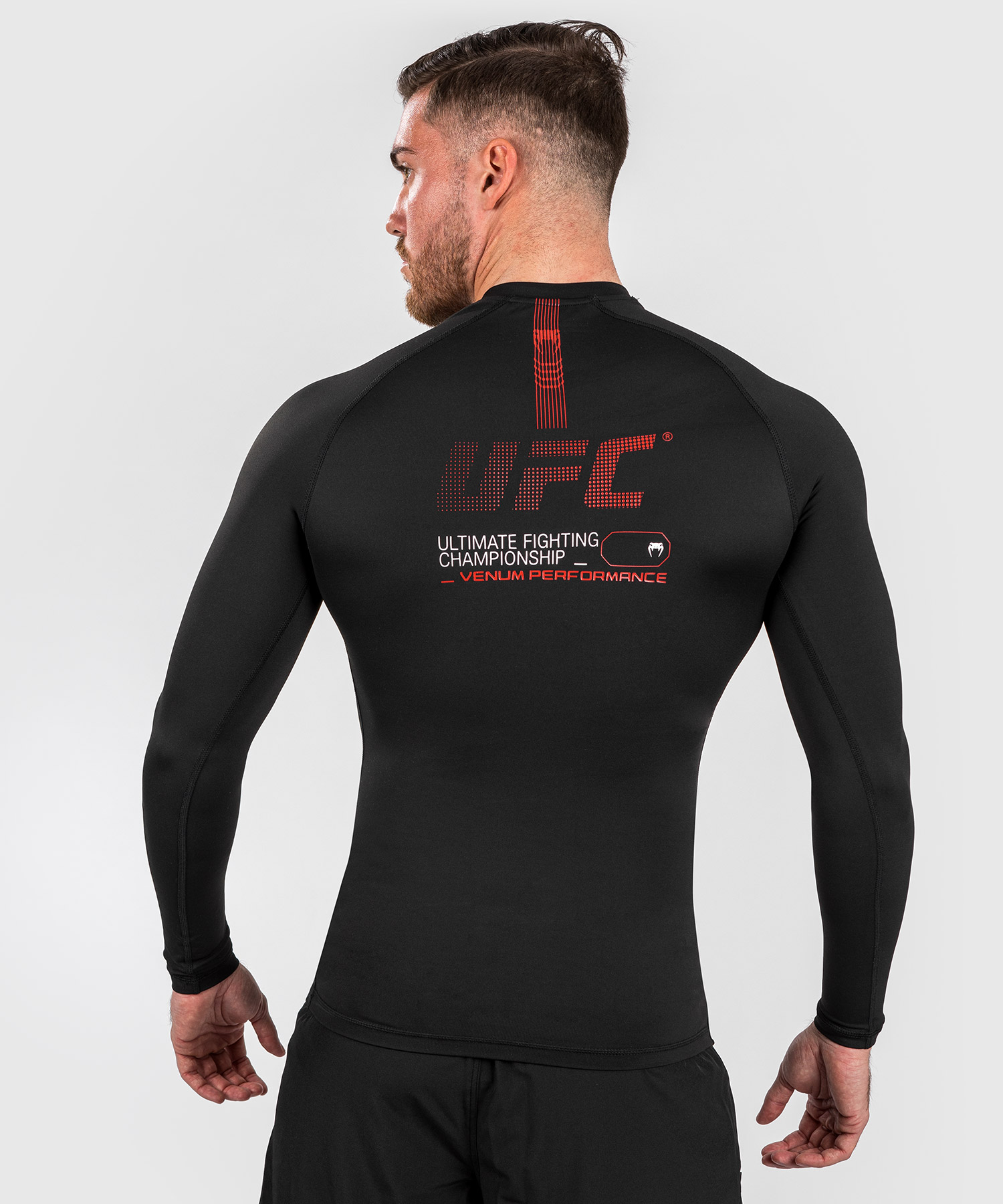 UFC ADRENALINE BY VENUM MEN’S FIGHT WEEK PERFORMANCE LONG-SLEEVE RASHGUARD - BLACK - XXL