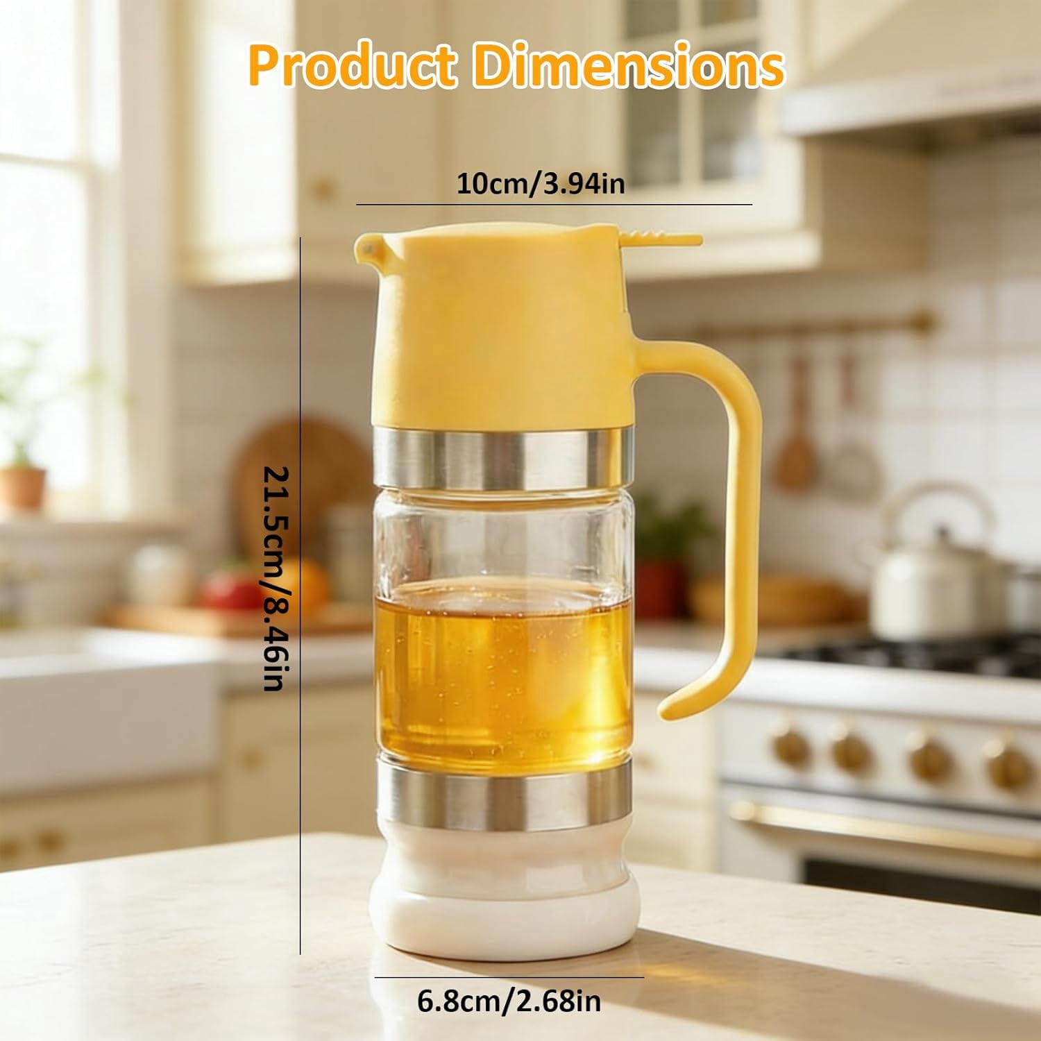 Honey Dispenser with Base, 12 OZ Glass Honey Jar No Drip, Pressure Valve Bottle for Syrup Jam, Black(XX)
