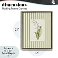 thumbnail image 3 of Striped Lily Of The Valley Brown Framed Floater Canvas Wall Art, design by Lisa Wehmeyer, 3 of 10
