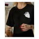 thumbnail image 1 of Camiseta retro con estampado de fresa para mujer: algodón suave, cuello redondo, manga corta, top veraniego con diseño "Sheet Love". Camiseta con fresas, top deportivo informal., 1 of 7
