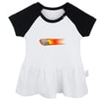 thumbnail image 1 of Nature Meteor Pattern Dresses For Baby, Newborn Babies Skirts, Infant Princess Dress, 0-24M Kids Graphic Clothes (Black Raglan Dresses, 18-24 Months), 1 of 4