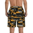 thumbnail image 3 of Yiaed Yellow Excavator Print Men's Swim Trunks with Lining Quick Dry Sports Shorts Beach Shorts Boardshorts-X-Large, 3 of 5