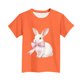 thumbnail image 3 of Camiseta de Manga Corta Crop Top para Niños de Pascua de Manga Corta Impresa con Suave 95% Poliéster 5% Spandex, Cuello Redondo Casual Versátil Top para Niños Diario, 3 of 5