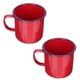thumbnail image 3 of 2 piezas de esmalte de esmalte Vintage Copa de agua Vintage Copas para beber para el hogar Topas de agua de la oficina, 3 of 7