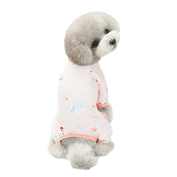 Dog Pajamas Comfortable Free Running Lightweight Cotton Plaid Dog Clothes for Outdoor