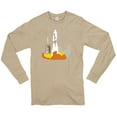thumbnail image 2 of Plus Size Space Shuttle Launch Graphic Design Unisex Ring Spun Cotton Premium Long Sleeve T-shirt - Mushroom XL, 2 of 4