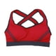 thumbnail image 1 of Mujer Yoga Fitness Stretch Entrenamiento Camiseta sin mangas Sin costuras Racerback Acolchado Sujetador deportivo (Rosa Rojo XXL), 1 of 5