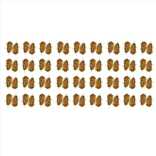 72 Piezas Pompones de Porristas Pompones de Papel de Aluminio Metálico con Manejar de Plástico para Adultos Niños Porristas Fiesta Amarillo