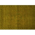 thumbnail image 1 of Ahgly Company Machine Washable Indoor Rectangle Abstract Yellow Modern Area Rugs, 2' x 4', 1 of 4
