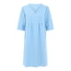 thumbnail image 3 of Vestido plisado con abalorios para mujer: cuello en V, color liso retro, poliéster, vestido informal para todas las estaciones, tallas S-XXXL, 3 of 7