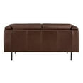 thumbnail image 6 of Lexicon Soren Leather 2-Piece Upholstered Sofa Set in Brown, 6 of 12