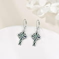 thumbnail image 2 of Cross Earrings Sterling Silver Dangle Drop Leverback Cross Earrings Religion Jewellery Christians Gifts for Women Men, 2 of 10