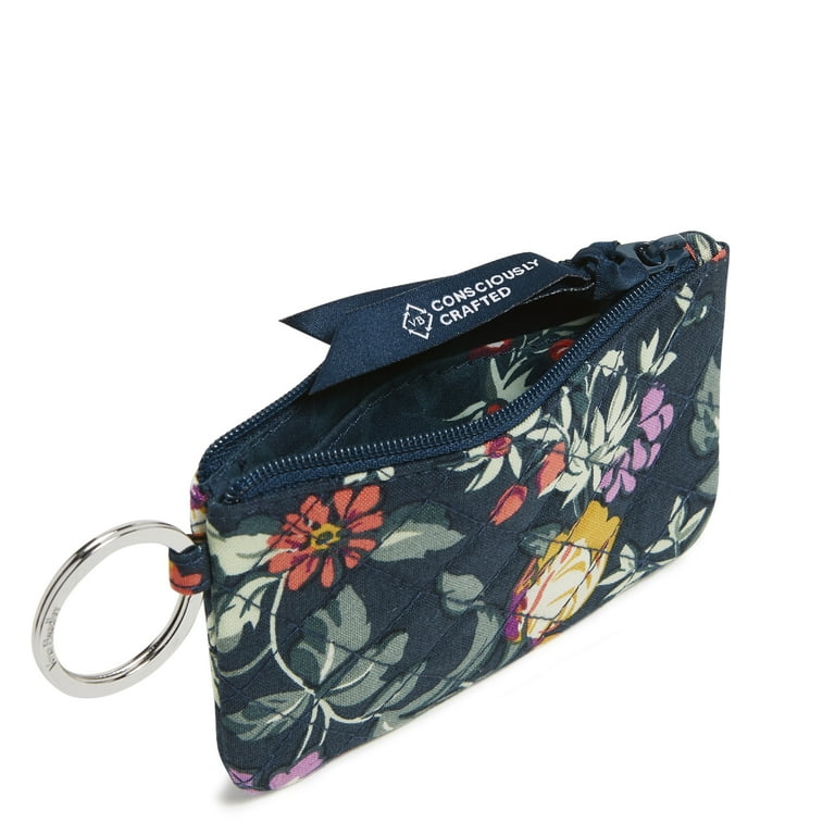 Vera Bradley Women's Cotton Zip ID Case Fresh-Cut Floral Green