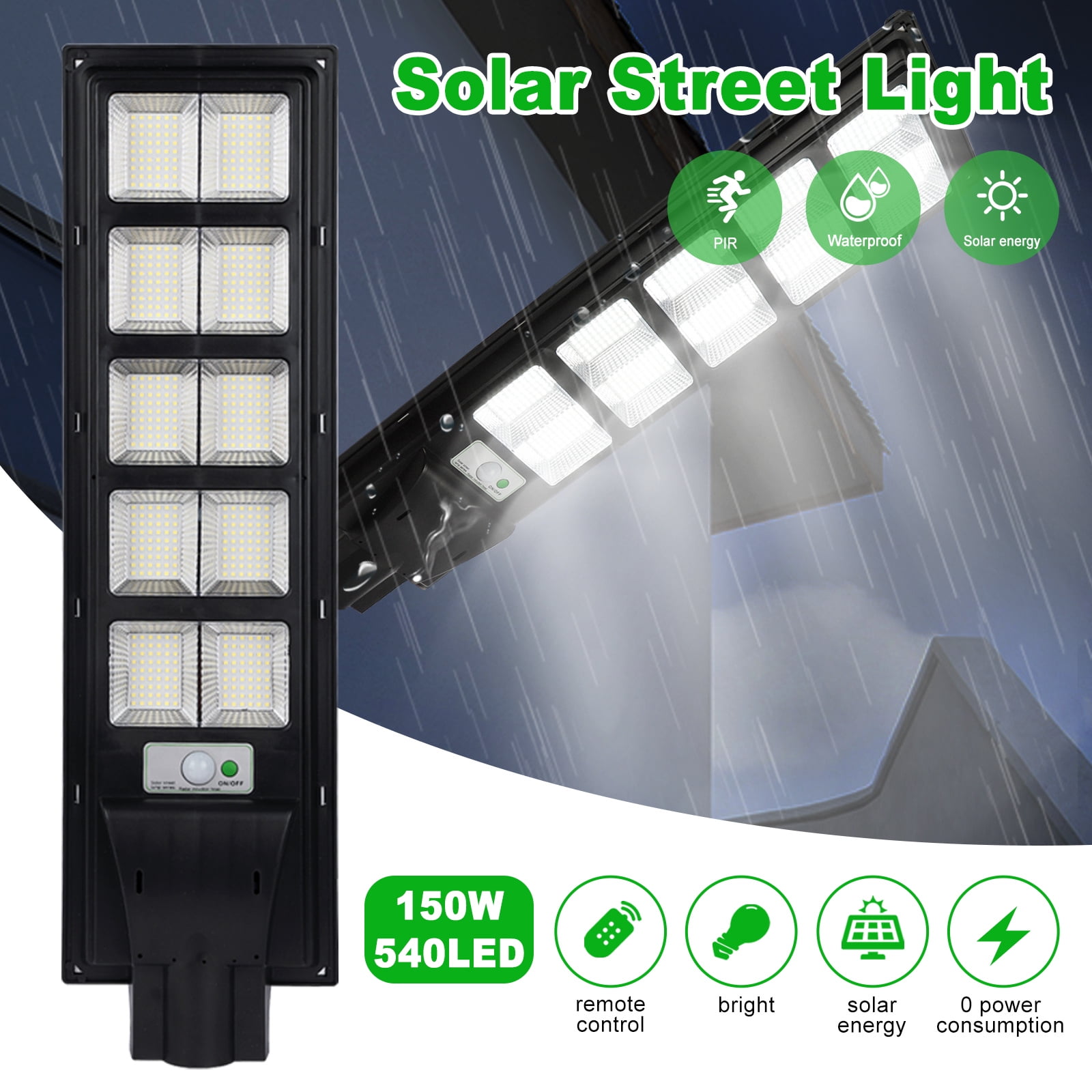 99000000LM LED Commercial Solar Street Light with Motion IP67 Security Road  Lamp