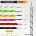 thumbnail image 2 of Uxcell 2 pares de cordones de hockey encerados - Accesorios para patines de hielo, para patines de cuatro ruedas y adultos jóvenes, 72 pulgadas blancos, 2 of 6