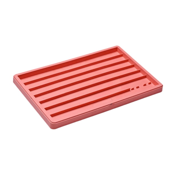 Caja de almacenamiento de teclas, organizador ligero y apilable, compacto y resistente, contenedor de teclas para teclados mecánicos. Rojo