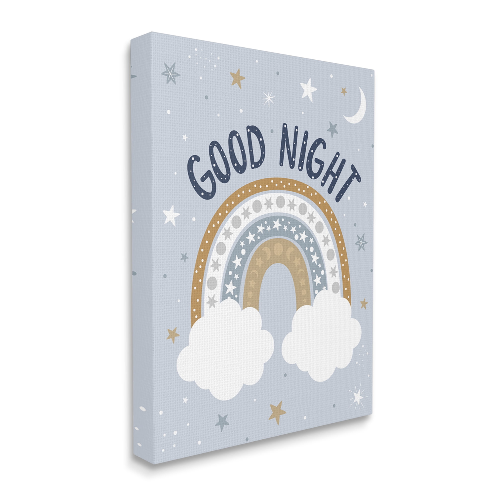 Stupell Industries Good Night Astronomical Rainbow Outer Space Symbol Stripes,36 x 48, Design by Ilis Aviles