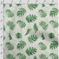 thumbnail image 3 of Soimoi Leaves Print, Poly Taffeta Fabric, Decor Sewing Fabric by The Yard 56 Inch Wide, Decorative Fabric for Outdoor Upholstery, Umbrellas and Home Accents, Green & White, 3 of 5
