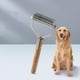 thumbnail image 2 of Xihbxyly Peine para Quitar El Pelo de Mascotas, Cepillo de Dientes de Acero Inoxidable, Elimina Nudos y Pelo Suelto, Herramienta de Aseo para Perros y Gatos, Mango de Madera, Diseño Seguro para La Pi, 2 of 7