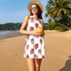thumbnail image 3 of Balery Hand Drawn Strawberry Vestidos de verano para mujer con estampado: vestido holgado sin mangas, vestido playero informal y cómodo para días calurosos., 3 of 7