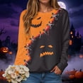 thumbnail image 2 of Duqingm Halloween Shirts for Women 2026 Novelty Funny Print Gothic Tshirts Long Sleeve Crewneck Tops,2XL, 2 of 7