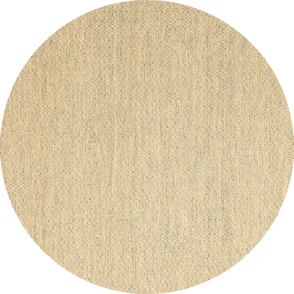 Ahgly Company Indoor Round Abstract Brown Contemporary Area Rugs, 7' Round