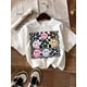 thumbnail image 1 of Girls' 100% Cotton Loose Fit Short-Sleeve T-Shirt - Colorful Geometric Floral & Joyful Faces Print, Breathable Round Neck Casual Top for Teen Girls, Machine Washable All-Season Comfort, 1 of 6