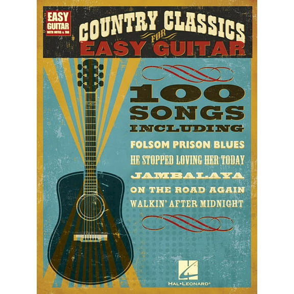 Easy Guitar with Notes & Tab Country Classics for Easy Guitar, (Paperback)
