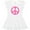 AA-White, variant on Inktastic Peace Sign Pink Retro Girls Toddler Dress