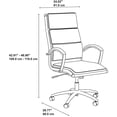 thumbnail image 2 of BBF Move 40 Series High Back Faux Leather Executive Office Chair in Dark Gray, 2 of 10