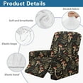 thumbnail image 6 of Renewold Mushroom Moon Fern Leaf Recliner Seat Cover Comfy Couch Slipcover 4 Pieces Stretch Recliner Chair Cover Fitted Reclining Chair Slipcover with Elastic Bottom and Pocket, 6 of 8