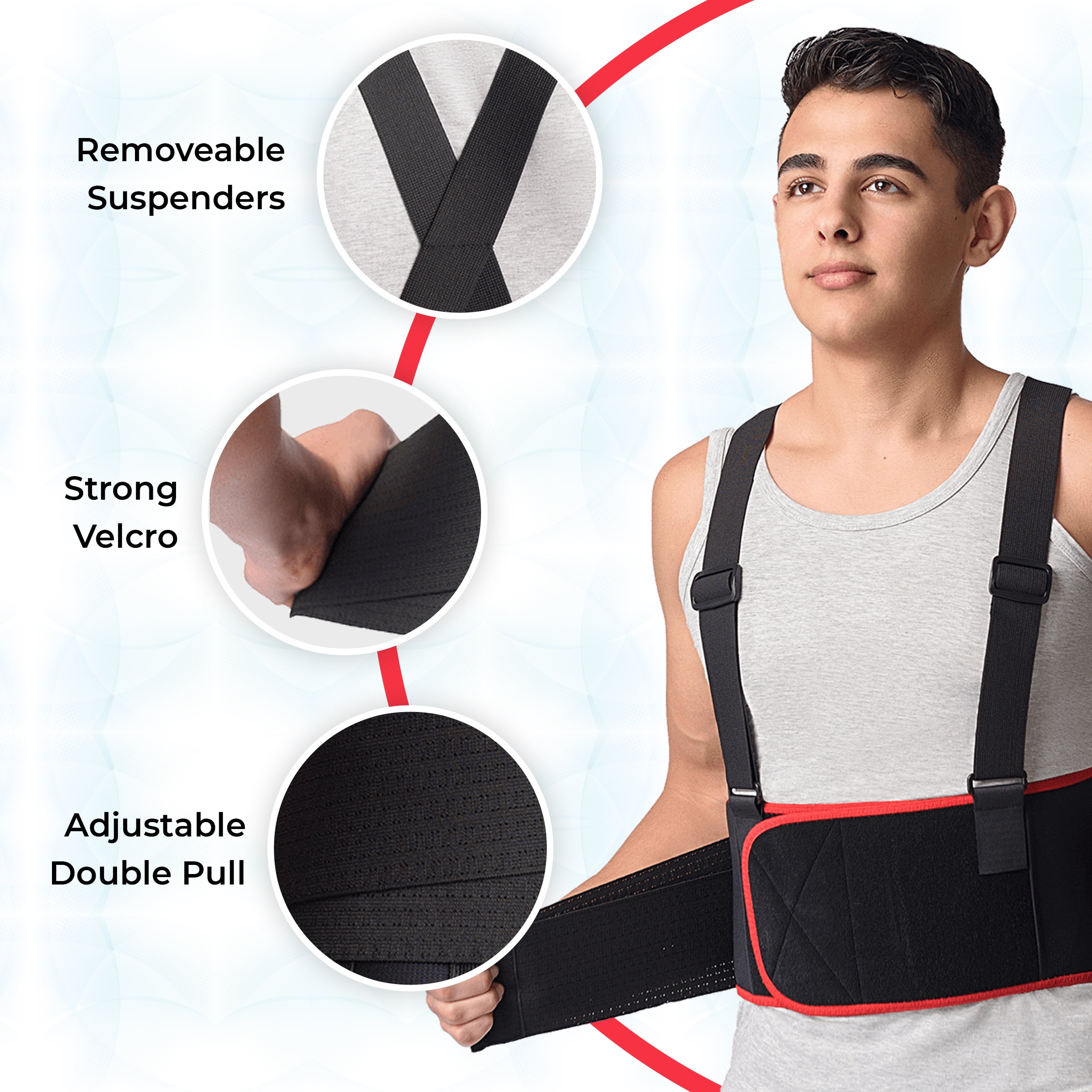 MAXAR Work Belt, Industrial Lumbosacral Support Back Brace (Deluxe)