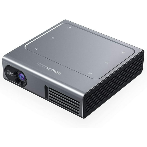 Dragon Touch Mini Projector 150 Ansi Lumen 1080p Dlp Portable Projector With Android 7 1 Os 150 Display Trackpad Design Wireless And Wired Screen Sharing Home Theater Movie Projector Walmart Com