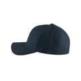 thumbnail image 3 of Blank Fitted Curved Cap Hat, Navy 7 3/8, 3 of 4