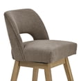 thumbnail image 2 of Vknow Furniture 27" 360° Swivel Counter Height Bar Stools Set of 4, Upholstered with Backrest and Sturdy Rubberwood Legs for Kitchen Island, Breakfast Bar,Brown, 2 of 10