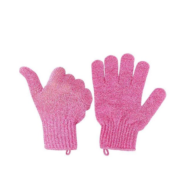 Guantes de baño de 2 uds Bearachild toalla de esponja para masaje corporal