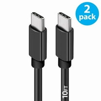 2 Pack Afflux USB-C to USB-C PD Fast Charger OEM Charging Cable Compatible with iPhone 16 /15 Pro Max Plus / Samsung Galaxy S25 S24 S23 S22 Ultra / iPad Pro / Universal for all Type-C (10ft, Black)