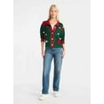 thumbnail image 3 of Women's Embellished Button Front Christmas Cardigan from Holiday Time, Sizes XS-XXXL, 3 of 6
