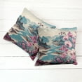 thumbnail image 5 of Ambesonne Lake Throw Pillow Cover Pack of 2, Orchids Earthy Cliff Mountains, 2 Pcs-36"x16", Pale Purple and Sea Blue, 5 of 5