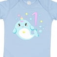 thumbnail image 4 of Inktastic Happy 1st Birthday with Cute Narwhal Stars and Bubbles Boys or Girls Baby Bodysuit, 4 of 5