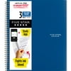 Five Star Wirebound Notebook Plus Study App, 3 Subject, College Ruled, Pacific Blue (820003NH0-WMT-MOD)