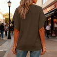 thumbnail image 4 of Tauxra Women's V-Neck Ruffle Short Sleeve Top, Casual Solid Color Shirt for Everyday Wear, Soft Polyester Blouse, Breathable And, Washable, 4 of 7