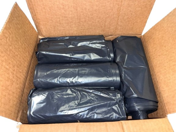 Plasticplace 55-60 Gallon Trash Bags, 1.0 Mil, Black Heavy Duty Garbage Can Liners, 38” x 58”, 100 Count (Pack of 1)